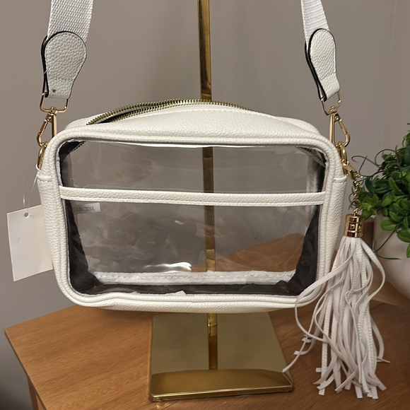 Clear White Crossbody Stadium Bag NWT - Picture 2 of 4